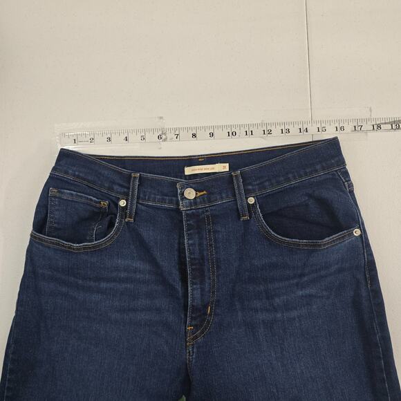 Levis high rise wide leg jeans size 31 blue denim womens 6672 - Picture 3 of 10